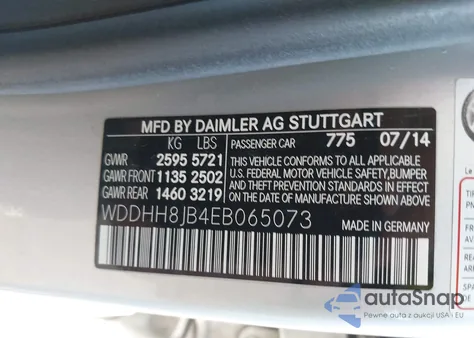 2014 Mercedes-Benz E 350 4Matic из США, поврежденный, VIN WDDHH8JB4EB065073